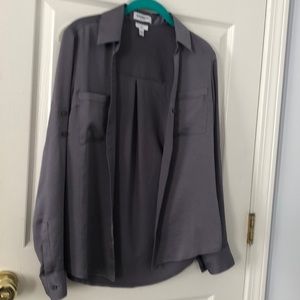 EUC Express Portofino slim shirt in metallic grey